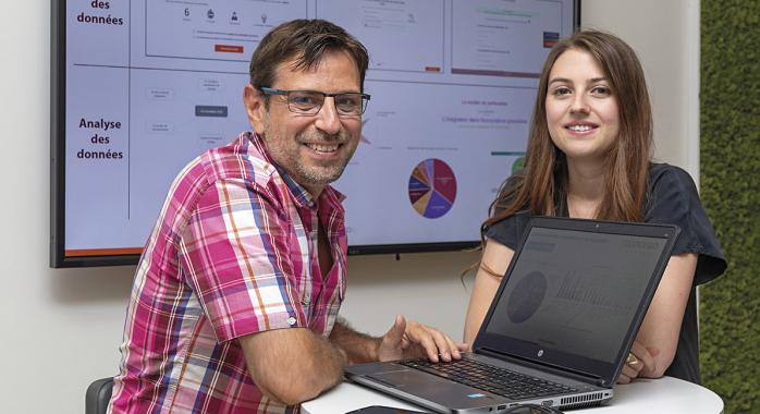 Stéphane Labartino, fondateur, et Pauline Soutrenon, associée et responsable R&D