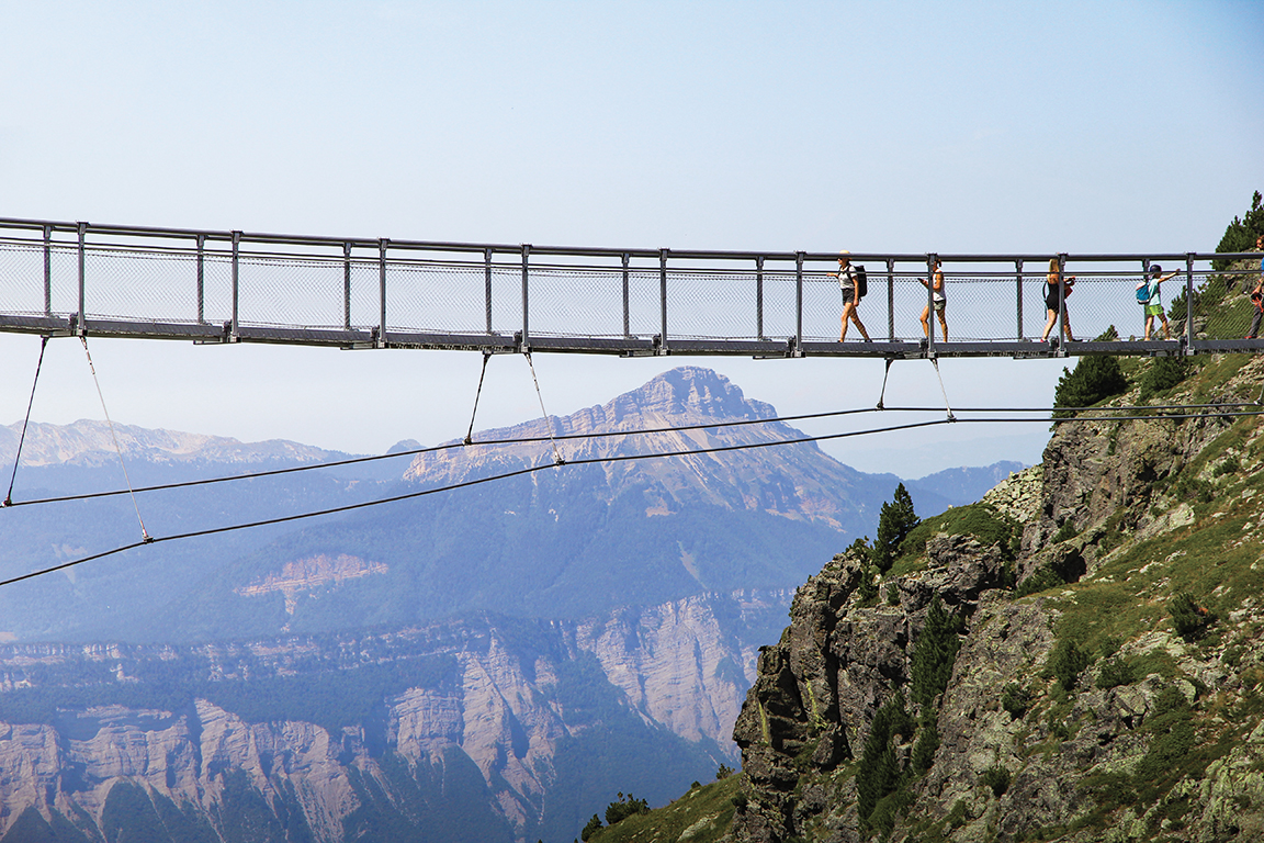 Une passerelle à Chamrousse