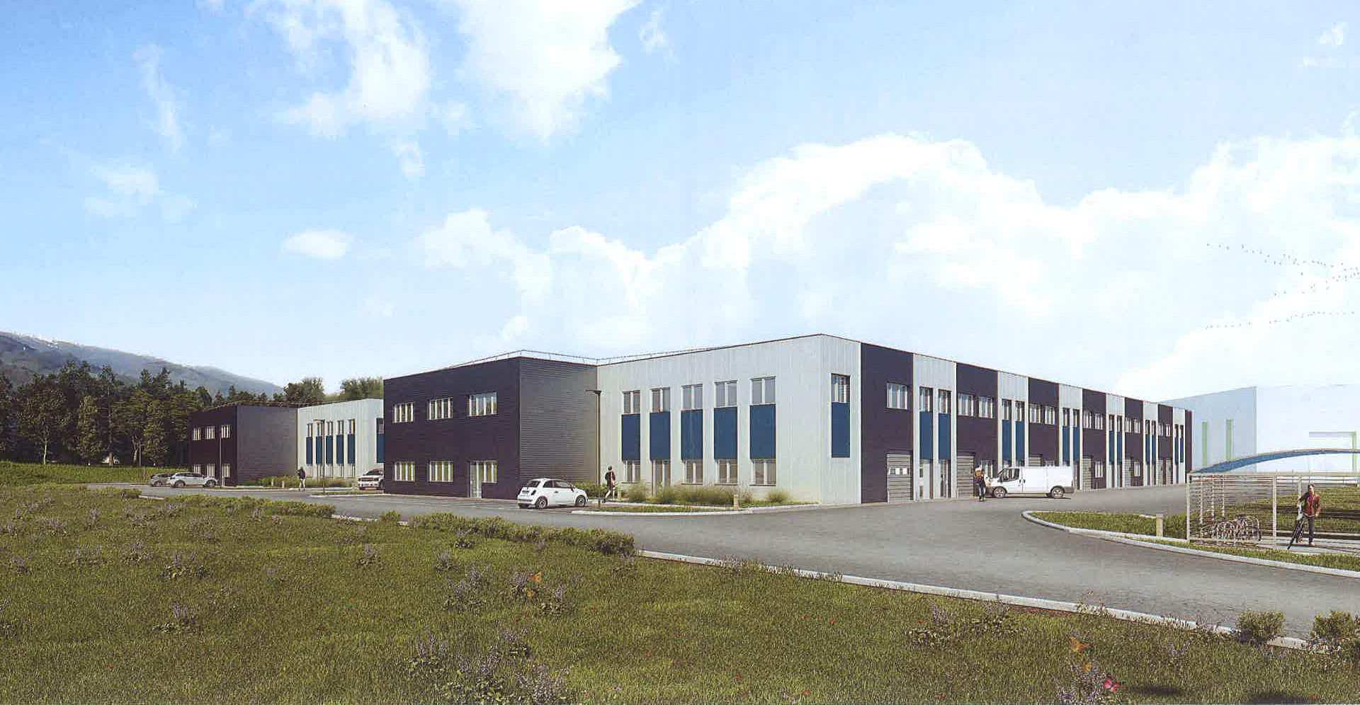 Le bâtiment Techniparc à Villard-Bonnot équipé d'une centre © Solar Parc