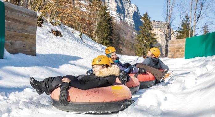 Piste de tubbing au col de Marcieu