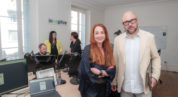 Corinne Rebouah, présidente, et Antoine de Decker, directeur général d'Inceptive © E. Tolwinska